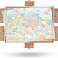 All4Jig 2000 Pieces Rotating Puzzle Board With 6 Drawers And Cover,29.6'X41.3'Portable Wooden Jigsaw Puzzle Table For Adults,Lazy Susan Spinning Puzzle Boards Birthday Gift For Mom