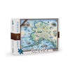 Alaska State Map Cardboard Jigsaw Puzzle - 1000 Pieces, Hand-Illustrated - Educational, Family Activity, Ages 7+, Includes Poste