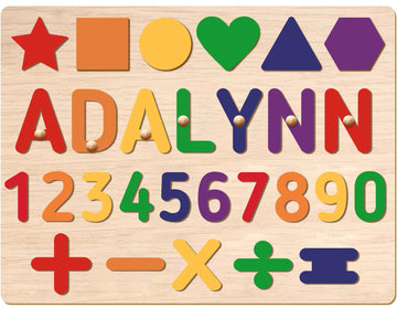 Name Puzzle for Kids Personalized, 1st Birthday Gift for Boys and Girls, Custom Baby Name Puzzle for Toddlers 1-3 - Animals, Woo