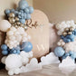 Jobkoo Blue Balloons 12 Inch, 100 Pack Pale Aqua Blue Balloon Muted Dusty Blue Latex Balloons Matte Retro Powder Light Blue Heli