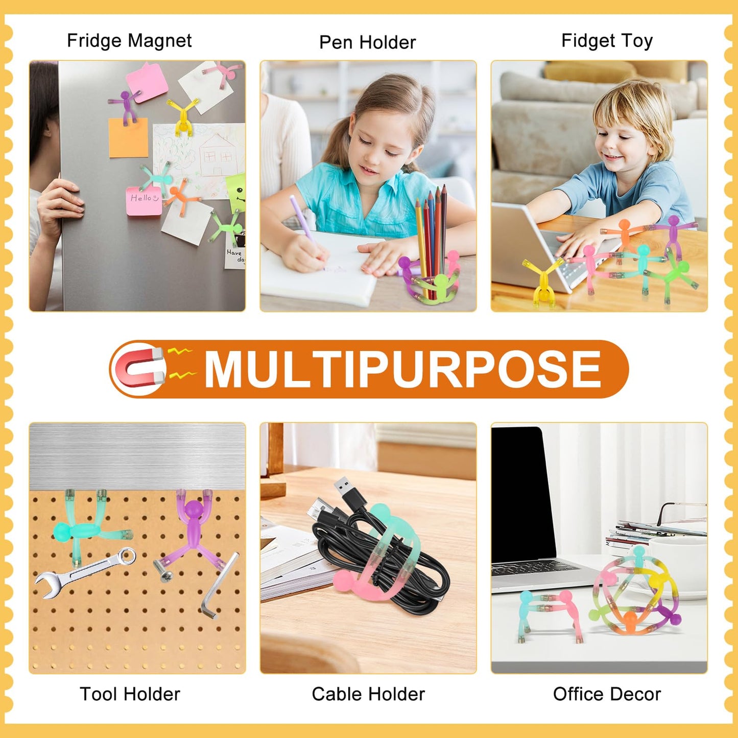 Laleay 6Pcs Magnetic Toys,Magnet Men For Kids,Magnetic People Figures For Kids,Magnetic People For Refrigerator,Fridge Magnets F