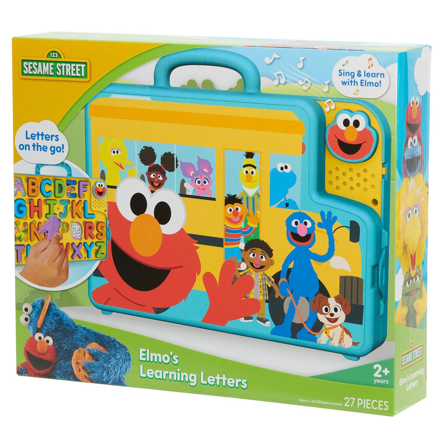Sesame Street Elmos Learning Letters Bus Activity Board, Preschool Learning And Education, Kids Toys For Ages 2 Up By Just Play
