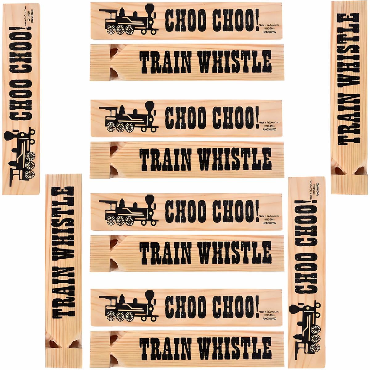 Rhode Island Novelty 7 Wooden Train Whistle