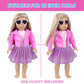 American 18 Inch Doll Makeup Accessories And Clothes,Tote Bag Set For 18'' Dolls Include Berets Outfits Sunglasses Phone Eye Sha