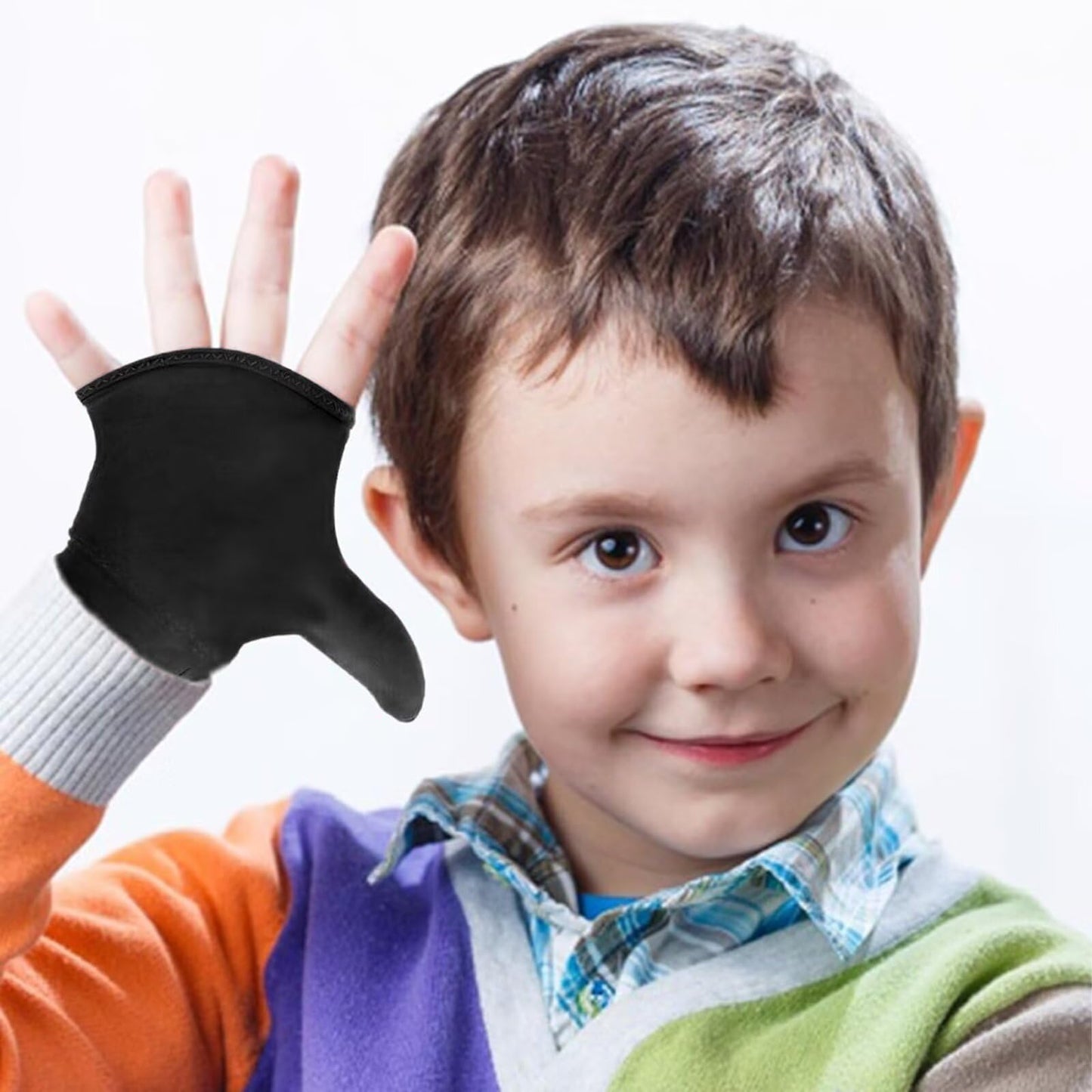 4Pcs Thumb Sucking Guard Gloves Kids Anti Thumb Sucking Glove Chewy Compression Thumb Sucking Stop Nail Biting Finger Biting Glo