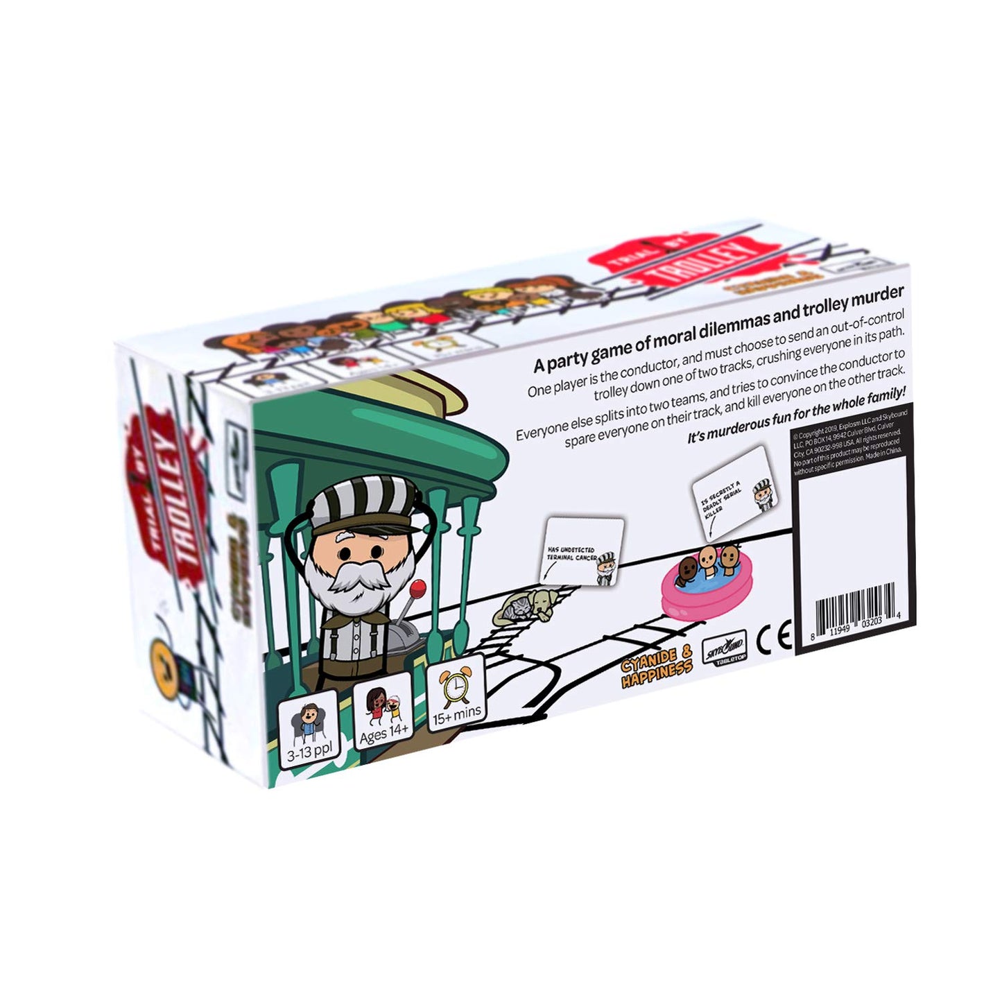 Skybound Trial by Trolley: an mature-themed Card Game of Moral Dilemmas and Murder | Party Game Games and Cyanide and Happiness | 3-13 Players  Ages 14 and Up