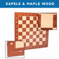 GSE Games & Sports Expert Tournament Chess Board - Sapele & Maple, Large 19" Portable Board for Beginners, Kids, Adults