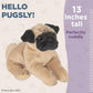 Bearington Pugsly Pug Plush Stuffed Animal Puppy Dog, 13 Inch