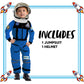 Spooktacular Creations Blue Astronaut Costume with Helmet  Space Suit for Toddler with Movable Visor  Kids Astronaut Halloween Costume for Cosplay  Party Favor Supplies (3T  3-4 yrs)