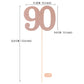Gexolenu No 90, 10 Pack Double-Sided Rose Gold Glitter 90Th Birthday Centerpieces For Tables, Number 90 Birthday Table Toppers P