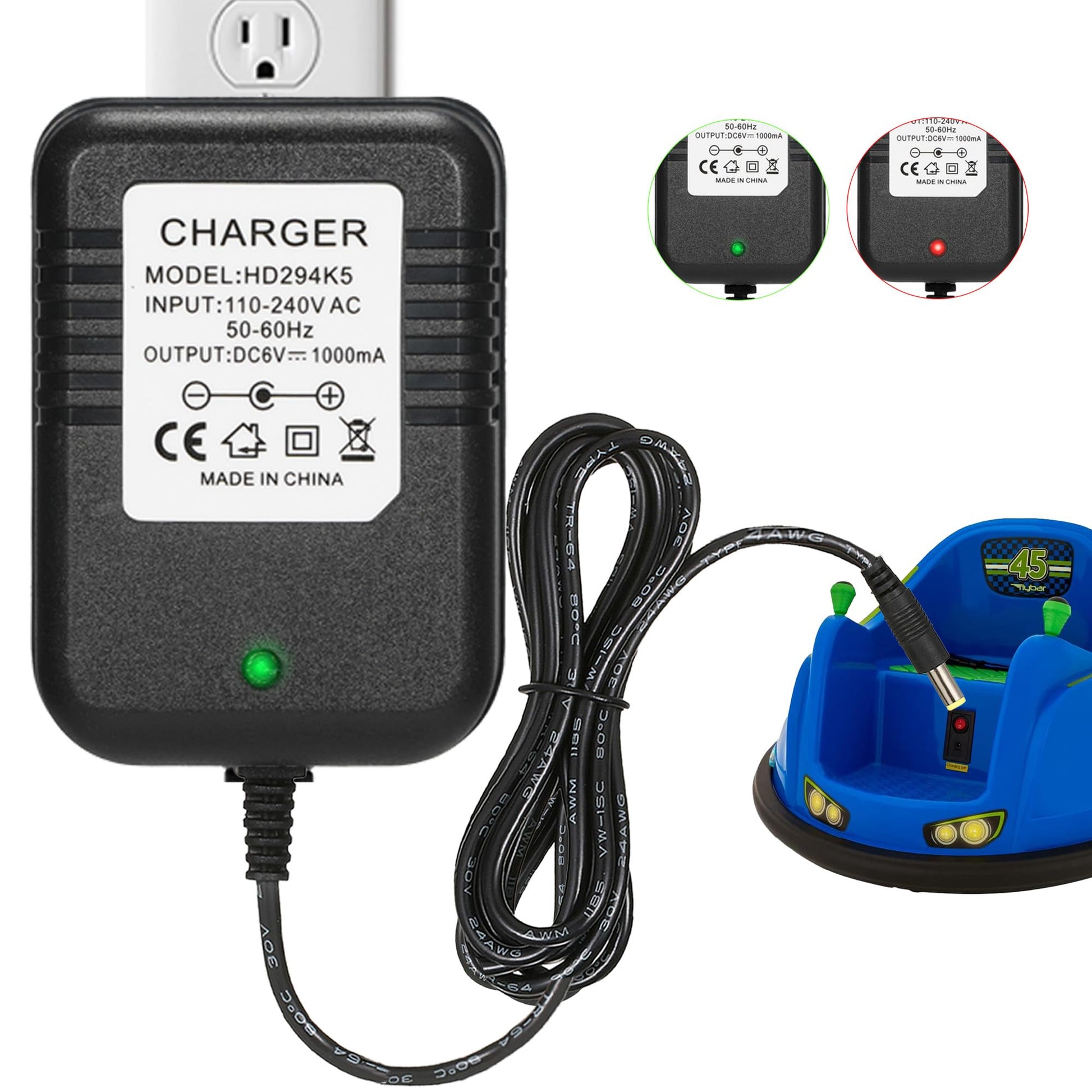 Universal 6V Bumper Car Charger For Flybar