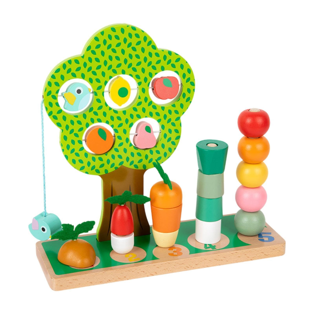 LOOM TREE Wooden Sorting Matching Puzzle Shape Recognition for Boys and Girls Children | Preschool Toys & Pretend Play | Wooden 