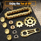 Fidget Chain Gear Toy, Metal Hand Roller Fidget Spinner For Kids Adults, Metal Assemble Sprockets Bike Chain Gears, Edc Novelty Stress Relief Desk Office Birthday Gift For Goodie Bag Fillers