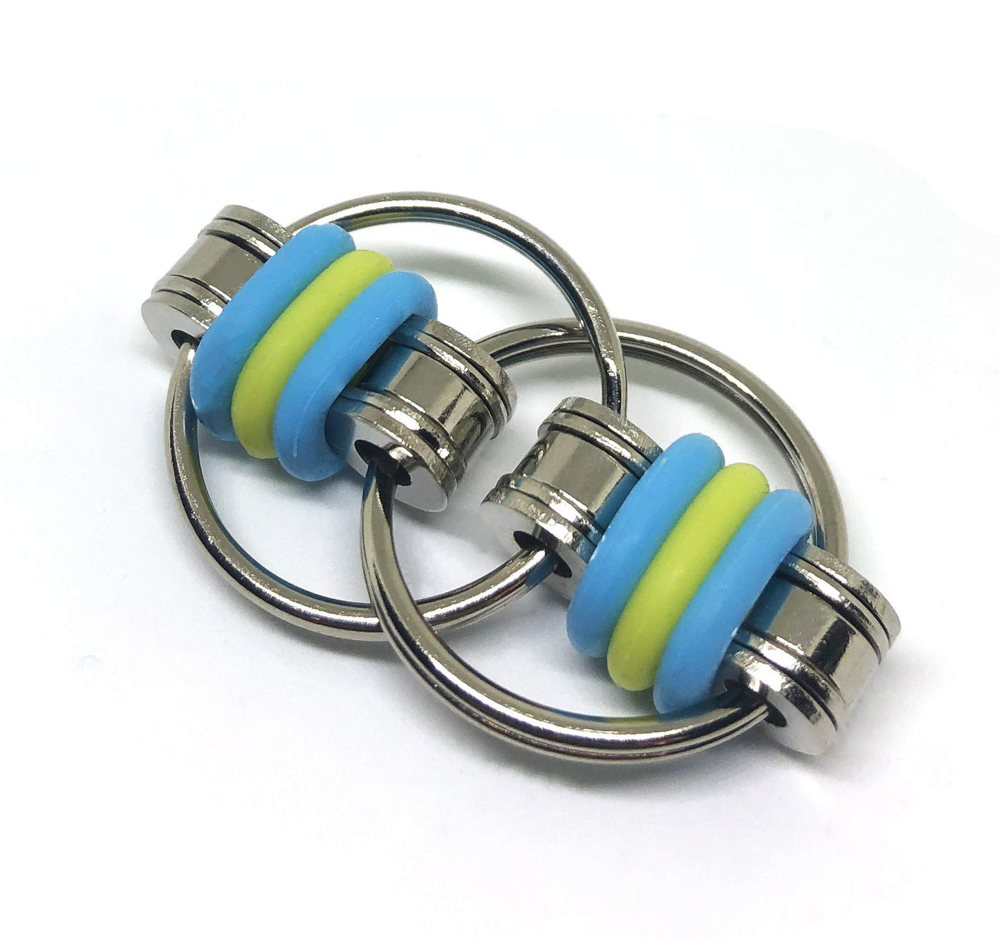 Fidget Roller Chain Toys with Metal and Silicone Rings - Stress Relief Perfect for ADHD, ADD, Anxiety in Office, School Stocking