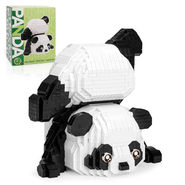 Cute Panda Mini Building Blocks Sets For Goodie Bags, Not Compatible With Lego Animals, 1325 Pcs Micro Mini Building Toy Bricks For Adults, Party Favors For Kids Boys Girls 12-14