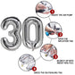 30 Number Balloon Silver 40 Inch Big Foil Mylar 30Th Balloons For 30 Year Old Men Women Birthday Party Decorations Wedding Anniv