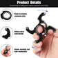 2Pcs Key Chain Spinner Toys 0.67' Inner Diameter With 2Pcs Key Rings, Finger Fidget Keychain Key Ring Spinner Toy Gifts For Kids Adults Finger Exercising Anxiety Relief (Black, Silver)