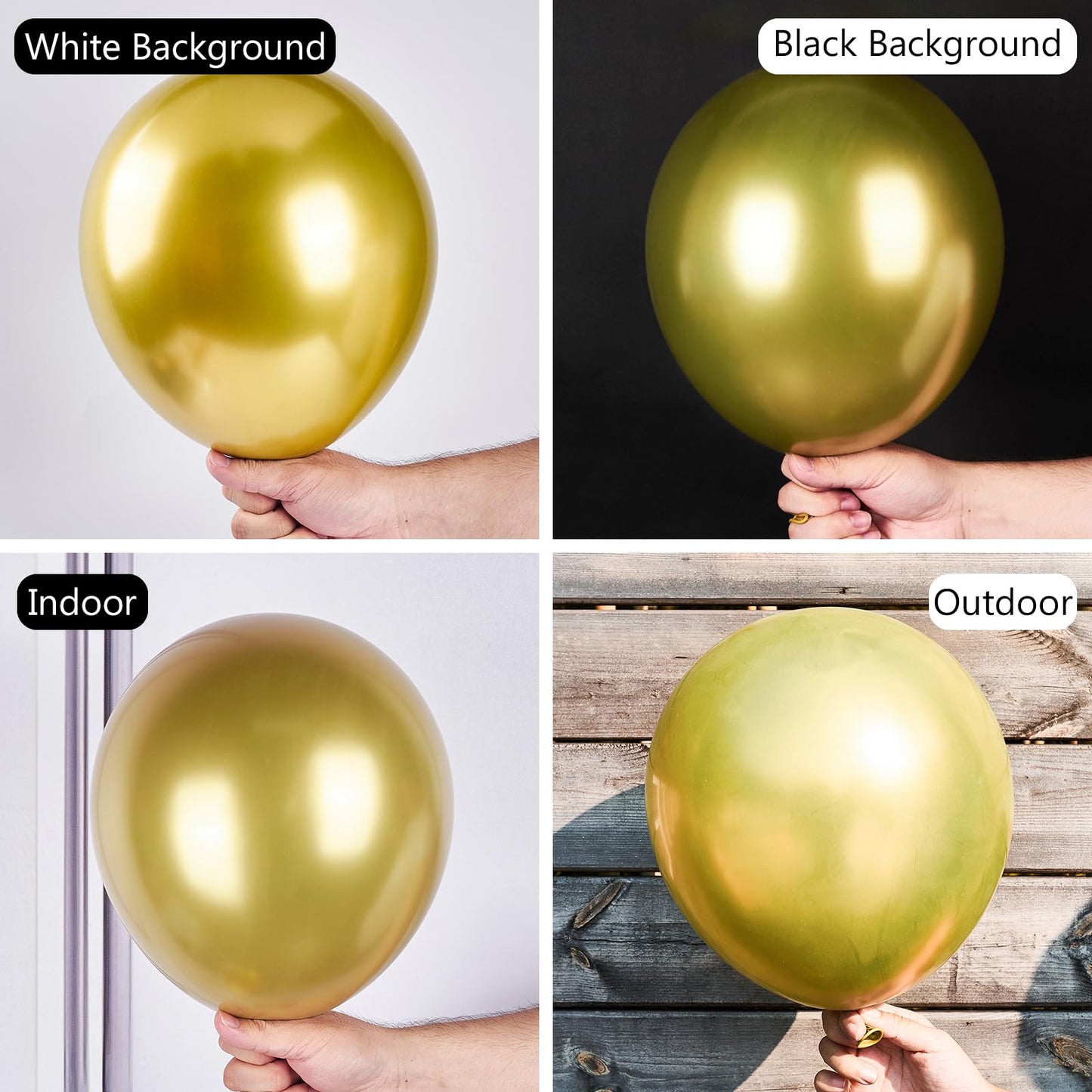 Partywoo Metallic Gold Balloons, 100 Pcs 12 Inch Gold Balloons, Latex Balloons For Balloon Garland Balloon Arch As Party Decorations, Birthday Decorations, Wedding Decorations, Baby Shower Decorations
