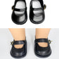 18'' American Doll Shoes- Mary Jane Matte Black, Red, White, Pink, Shiny Black Shoe (18'' Doll, Matte Black)