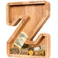 Summidate Wooden Letter Piggy Bank| Piggy Bank For Boys Girls Toddler| Alphabet Z Money Bank| Coin Bank Birthday Gift For Kids|2024 Graduation Money Box (Z)