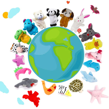 10Pcs Story Time Finger Puppets - Different Cartoon Sea Animal Finger Puppets For Toddlers