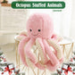 DENTRUN Giant Octopus Plush Doll - 32 Inch Pink Stuffed Animal, Soft Plush Toy for Kids, Boys, Girls, Perfect for Birthdays & Holidays