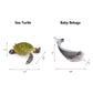 Uandme 8Pcs Sea Animal Figures Realistic Ocean Animal Figurines Toy Playset For Kids Cake Toppers Decoration