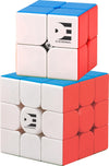 D ETERNAL Speed Cube Combo Set of 2x2 3x3 High Speed Stickerless Magic Puzzle Cubz Game Toy