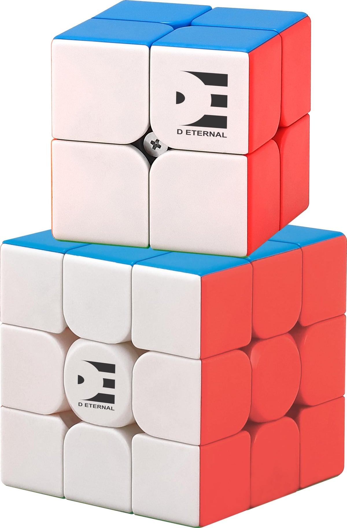 D ETERNAL Speed Cube Combo Set of 2x2 3x3 High Speed Stickerless Magic Puzzle Cubz Game Toy