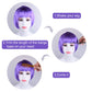 Kuuqa 14Pieces Party Wigs & Sunglass Set,Neon Short Bob Wig Sunglass Pack Costume Colorful Cosplay Wig Daily Party Hairpieces Fo