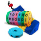Geospace Read Spin Education Game for Kids - A Handheld Magnetic Spelling Game with Storage Pouch (Lower Case Letters)
