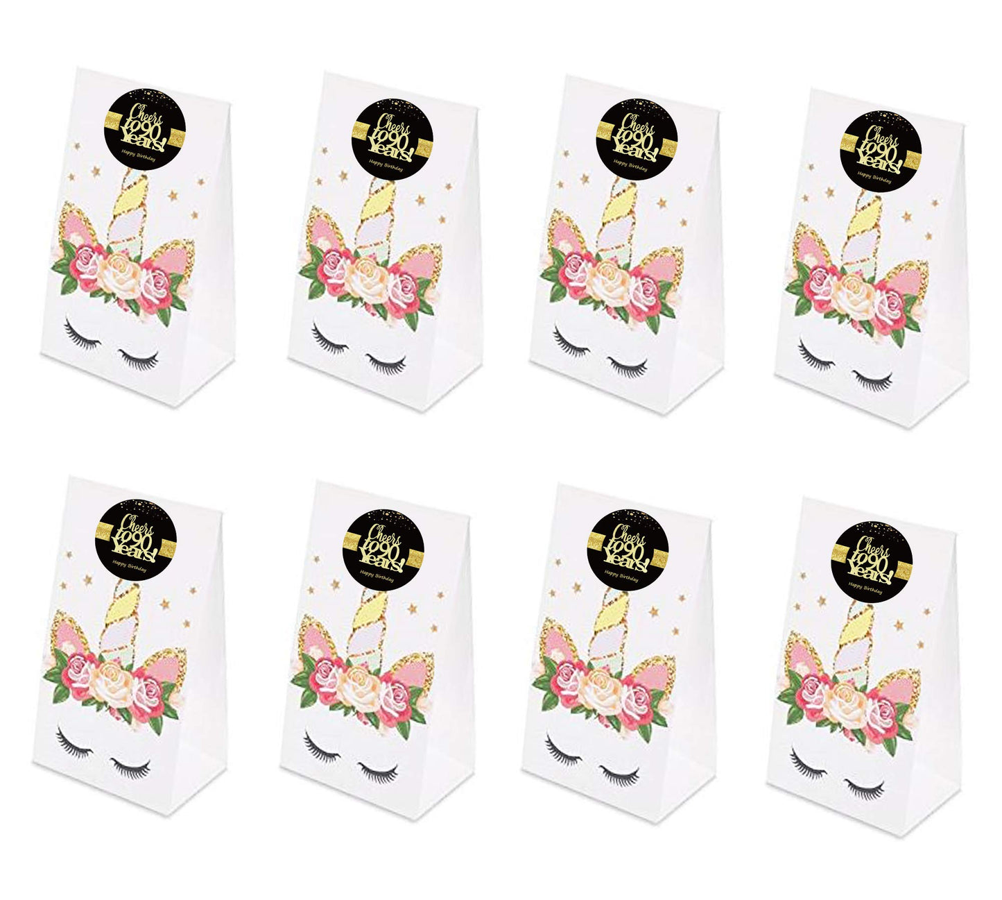 Sumerk 48 Pcs Cheers To 90 Stickers Large Bottle Stickers 90Th Birthday Stickers Card Seals 2 Inches Round Happy Birthday Party
