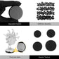 100Pcs 25Mm 28.5Mm 32Mm 40Mm Mix Black Round Miniature Bases, Model Base For Gaming Miniatures Or Wargames Table Top Games