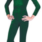 Girl'S Unitard Green Velvet Lg