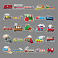 100 Pcs Train Stickers, Vinyl Waterproof Train Stickers For Water Bottles, Laptop, Notebook, Scrapbook, Luggage, Cell Phone, Ska