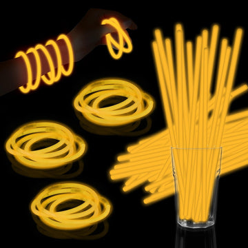 Taikula 60 Pack 8    Orange Glow Sticks Bulk with 60 Connectors Neon Glow In The Dark Party favors Supplies for Holiday Birthday