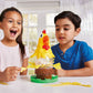 Game Zone Interactive Chicken Game for 2-4 Players, Ages 4+, 7" x 6.3" x 10", Multi, Plastic, Model P25143