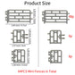 Toymany 64PCS Mini Plastic Fence for Farm Animals - Medium Silver Horse Corral for Kids and Toddlers