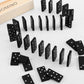 Hungdao 80 Pack Mini Dominos Set for Adults Bulk Double 6 Dominoes Wooden Miniature Classic Board Games Party Favor Travel Famil