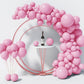130Pcs Pastel Pink Balloons Different Sizes 18'' 12'' 10'' 5'' Balloon Garland Arch Kit Perfect For Birthday Party, Graduation,
