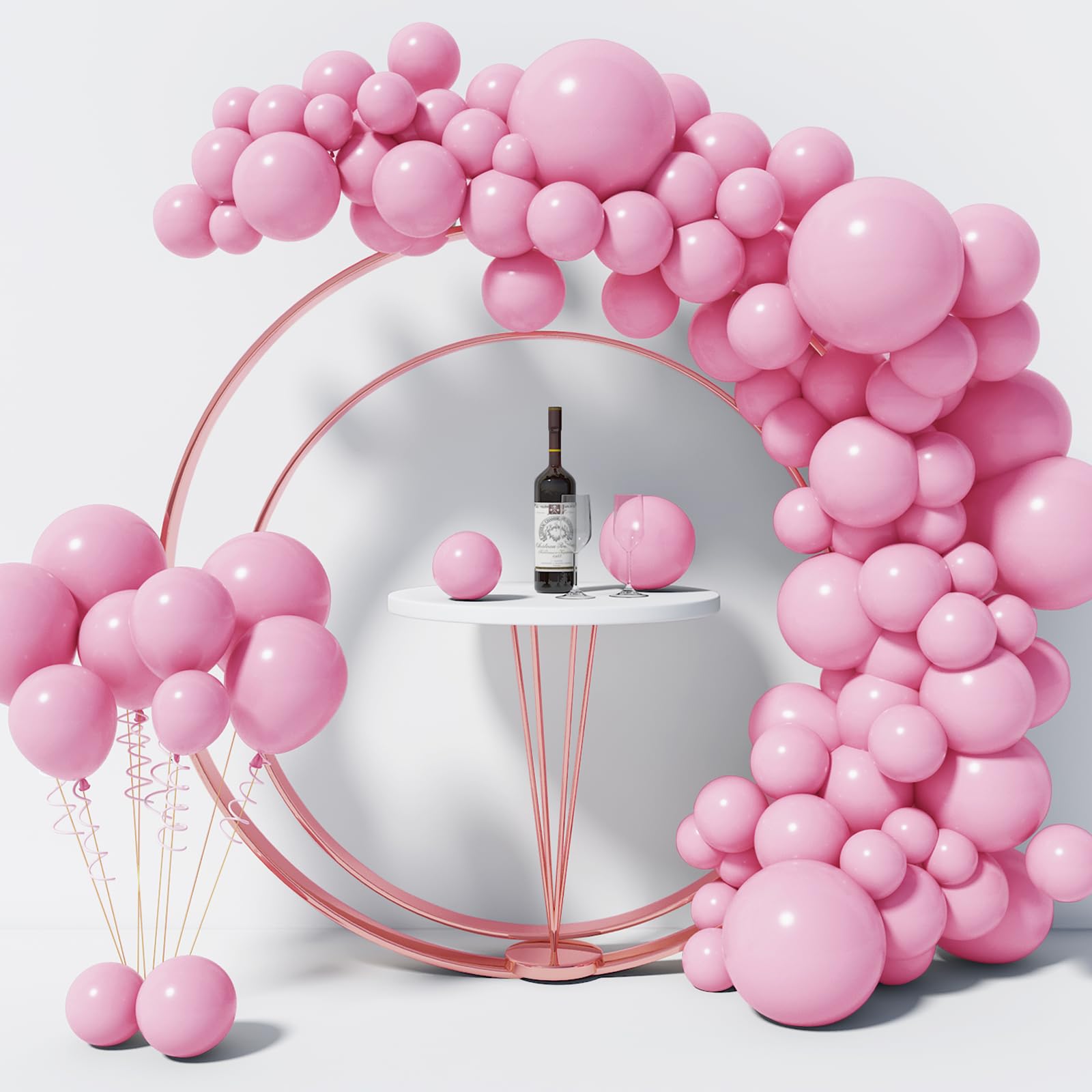 130Pcs Pastel Pink Balloons Different Sizes 18'' 12'' 10'' 5'' Balloon Garland Arch Kit Perfect For Birthday Party, Graduation,