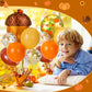 Civaner 6 Sets Thanksgiving Balloon Stand Table Centerpieces Decorations Turkey Balloon Stand Kit Squirrel Pine Cone Decor for H