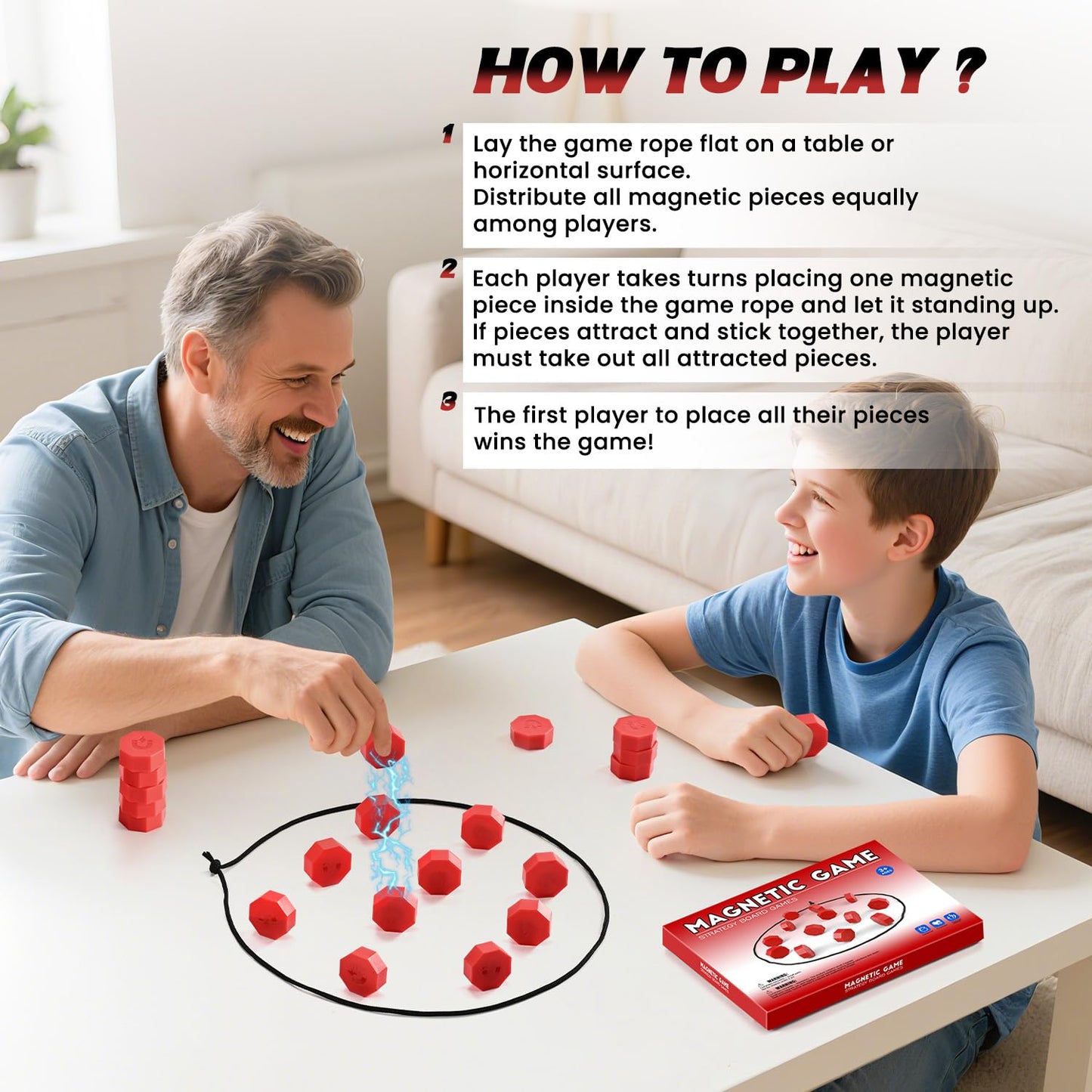 LULQZ Magnetic Chess Game, Compact Strategy Board Game for Kids & Adults, Durable Plastic, Ideal Family Fun
