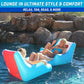 GoFloats Lazy Buoy Pool Lounge Chair - Large Blue Floating Chair with Cup Holders, Synthetic Material, Model LB-01