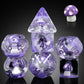 Mushroom Resin Dice Set D&D  DNDND 7PCS D&D Dice Set with Gift Velvet Bag for Dungeons and Dragons Role Playing Games and Tabletop GamesPurple Mushroom-New