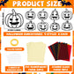 32 Sets Fall Halloween Pumpkin Suncatchers Craft Kit DIY Window Stained Glass Effect Halloween Pumpkin Paper Craft Home School C