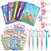 TERA13 (24 Pcs) Kanya Pujan Return Gift for Kids  Stationery Combo with Magic Coloring Book with Pen, Pens, Keychain & Pouch (4