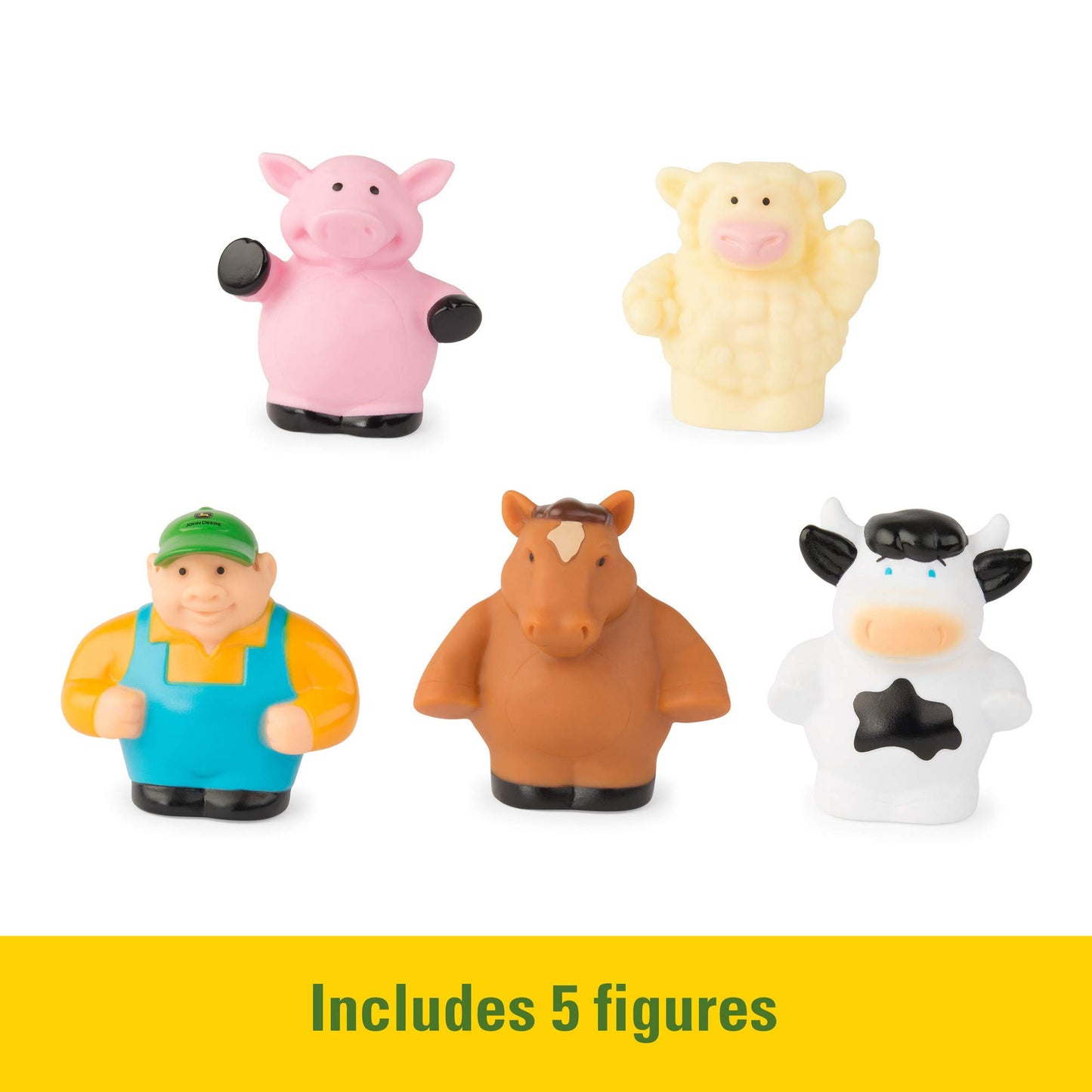 TOMY John Deere Musical Hayride Tractor Toy with Farmer & 4 Animals, Green, Ages 12 Months+, Model 34908VBAZ
