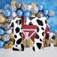 Lebery Cow Print Number Balloon 40 Inch Cow Print Number 7 Balloon Cowgirl Theme Number Balloon For 7Th Birthday Party Cow Balloons Black White Number 7 Foil Balloon For Farm Barn Animal Decor