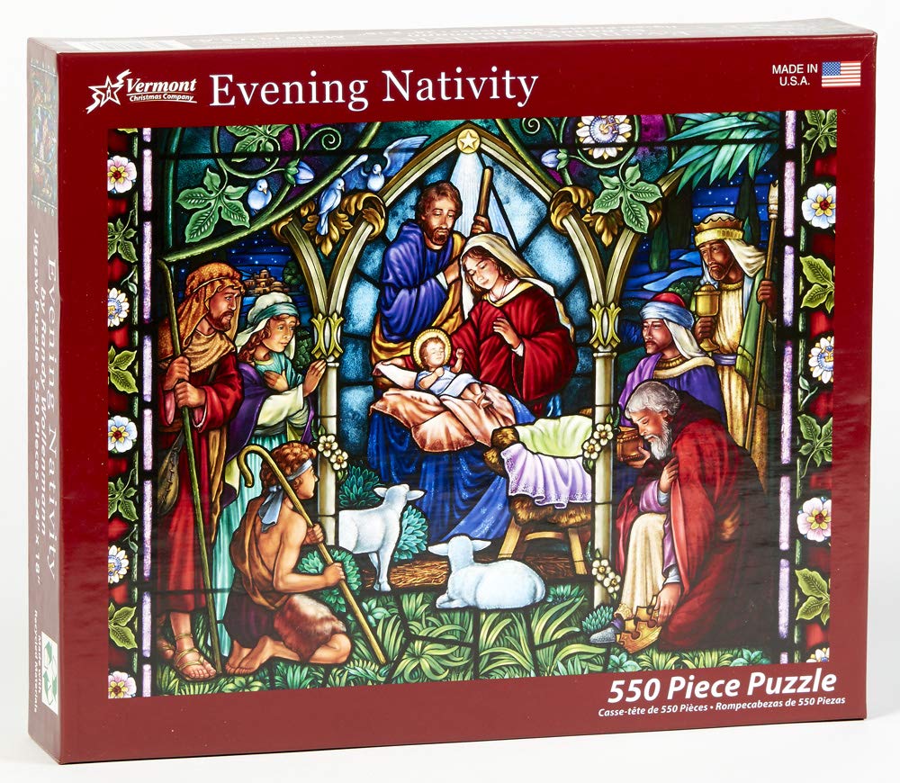 Vermont Christmas Company Evening Nativity Jigsaw Puzzle 550 Piece